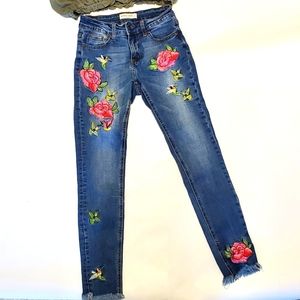 Embroidered Jeans Sz 3